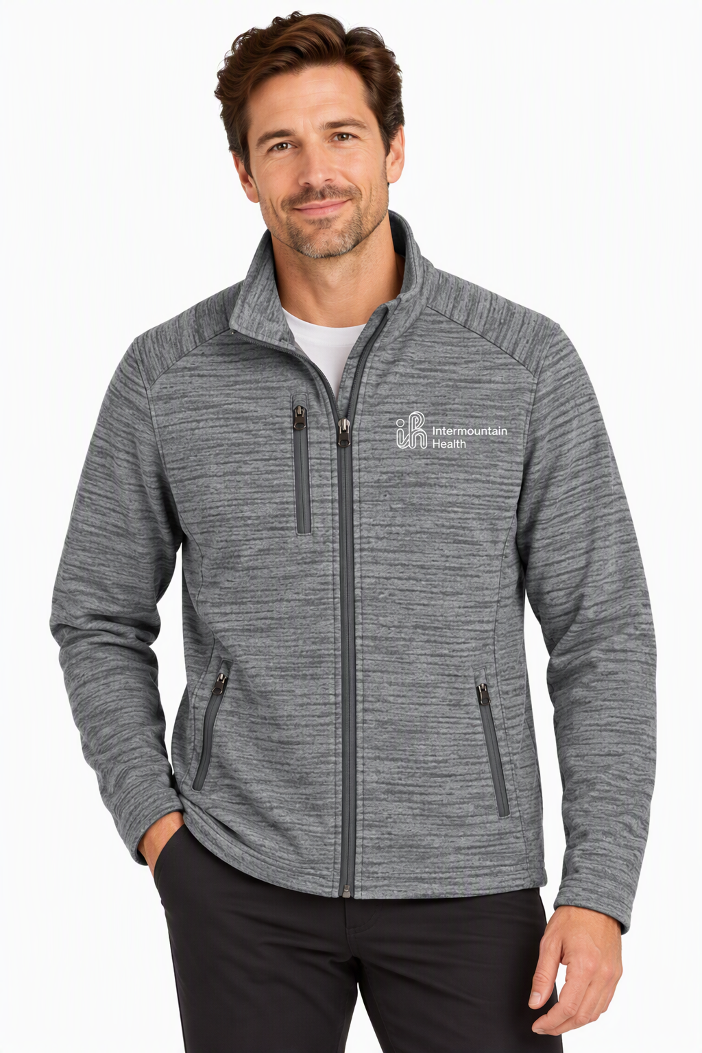 Port Authority® Digi Stripe Fleece Jacket 